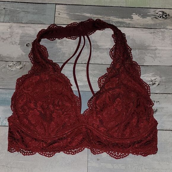 Daytrip Maroon Lace Bralette sz Small - Picture 1 of 4